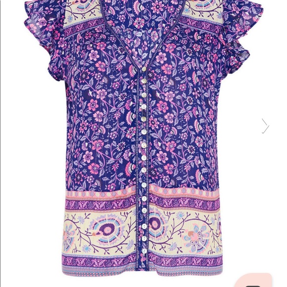 Sold, Andrea’s Spell Dahlia Purple Haze top NWT - Picture 5 of 6